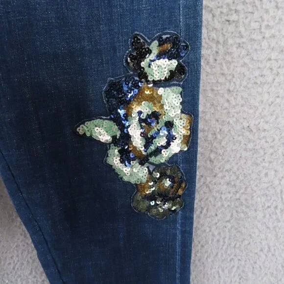 Anthropologie Pilcro and the Letterpress Jeans 26 Slim Sequin Boyfriend Bling - Picture 3 of 13